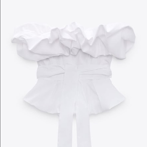 ZARA | NWT VOLUMINOUS POPLIN TOP - Picture 8 of 8